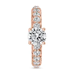 Roségoldener Ring mit Diamanten, gravierbar BDR0003-RSL