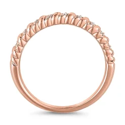 Roségoldener Ring mit Diamanten für Damen BDR0104-RSL