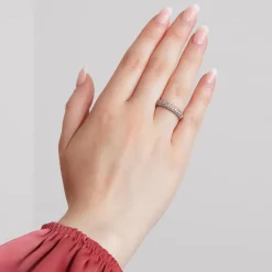 Roségoldener Ring mit Diamanten für Damen BDR0052-RSL