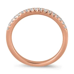 Roségoldener Ring mit lab grown Brillanten, gravierbar BDR0071LG-RSL