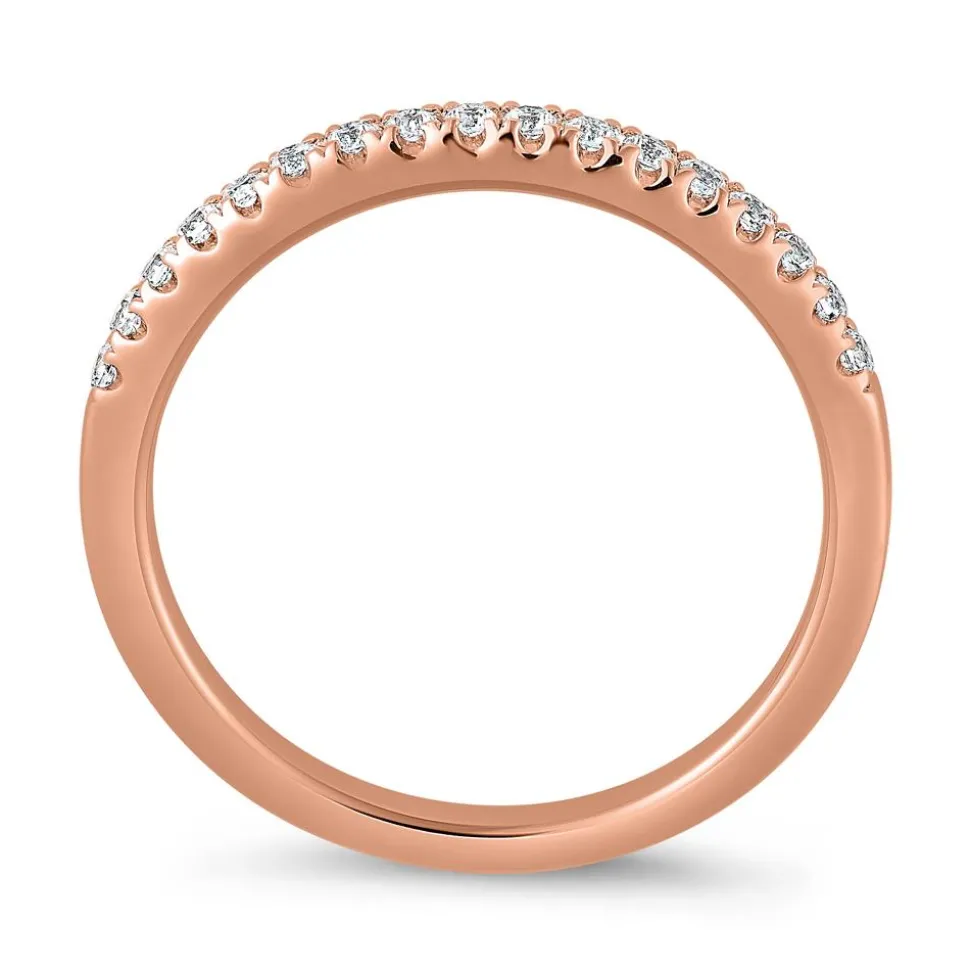 Roségoldener Ring mit lab grown Brillanten, gravierbar BDR0071LG-RSL
