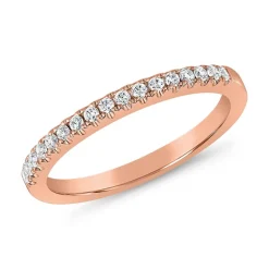 Roségoldener Ring mit lab grown Brillanten, gravierbar BDR0071LG-RSL