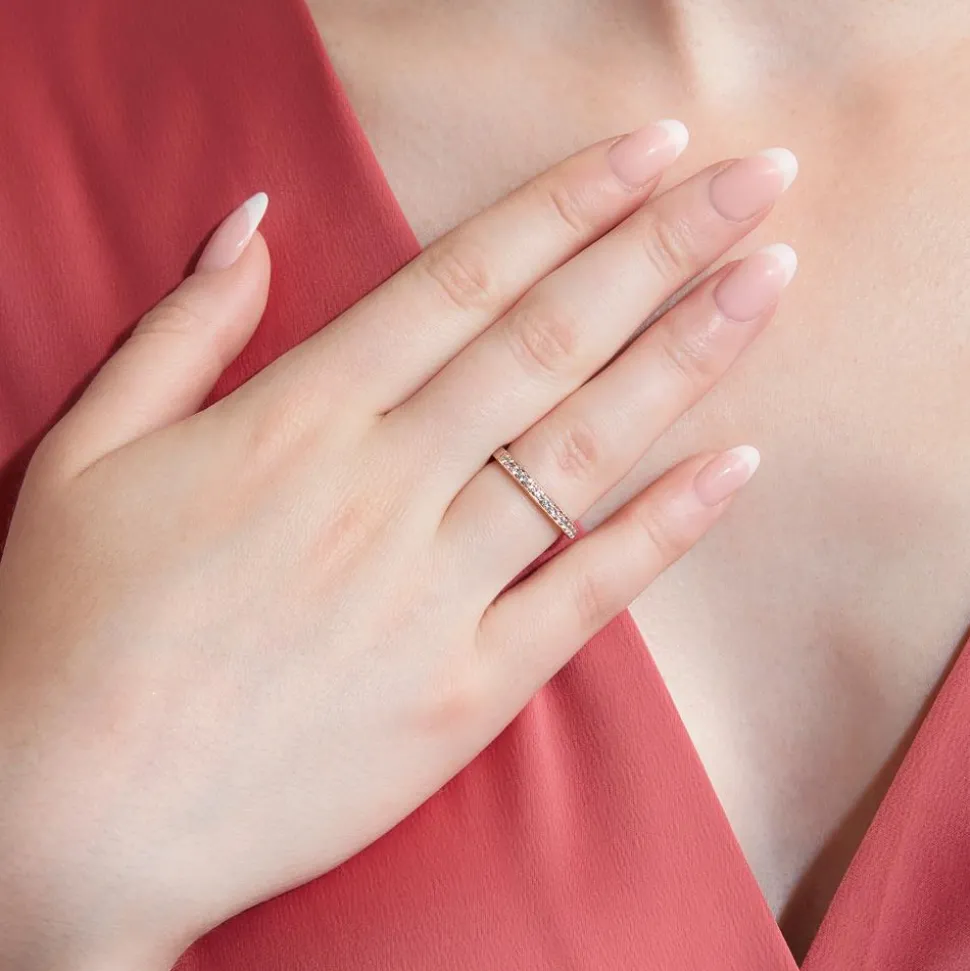 Roségoldener Ring mit laborgezüchteten Brillanten BDR0057LG-RSL