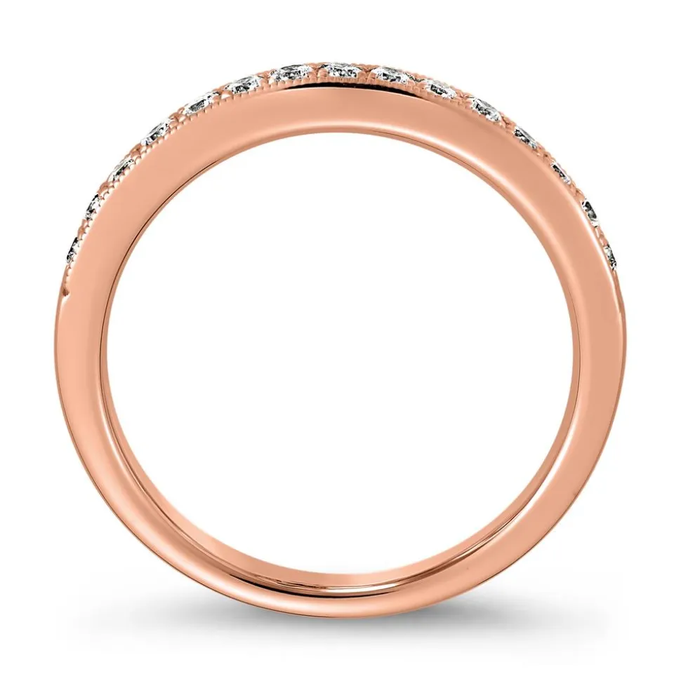 Roségoldener Ring mit laborgezüchteten Brillanten BDR0057LG-RSL
