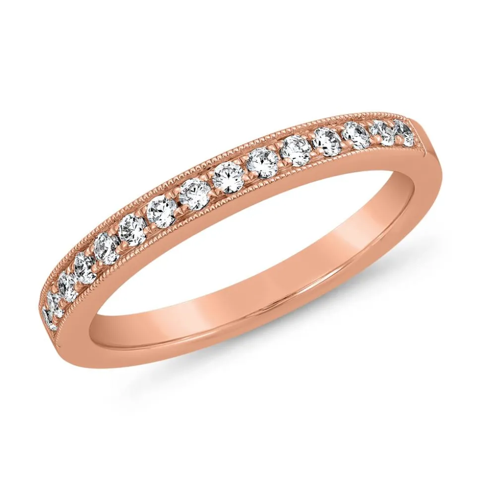 Roségoldener Ring mit laborgezüchteten Brillanten BDR0057LG-RSL