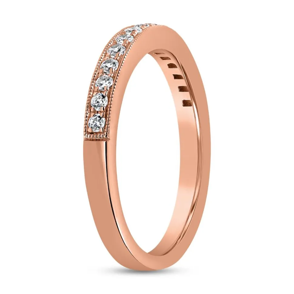 Roségoldener Ring mit laborgezüchteten Brillanten BDR0057LG-RSL