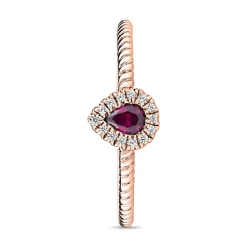 Roségoldener Rubin Ring mit Brillanten, lab-grown BDR0036LG-Ru-RSL