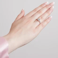 Roségoldener Verlobungsring mit Diamanten BDR0029-RSL