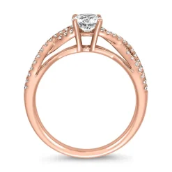Roségoldener Verlobungsring mit lab grown Brillanten BDR0016LG-RSL