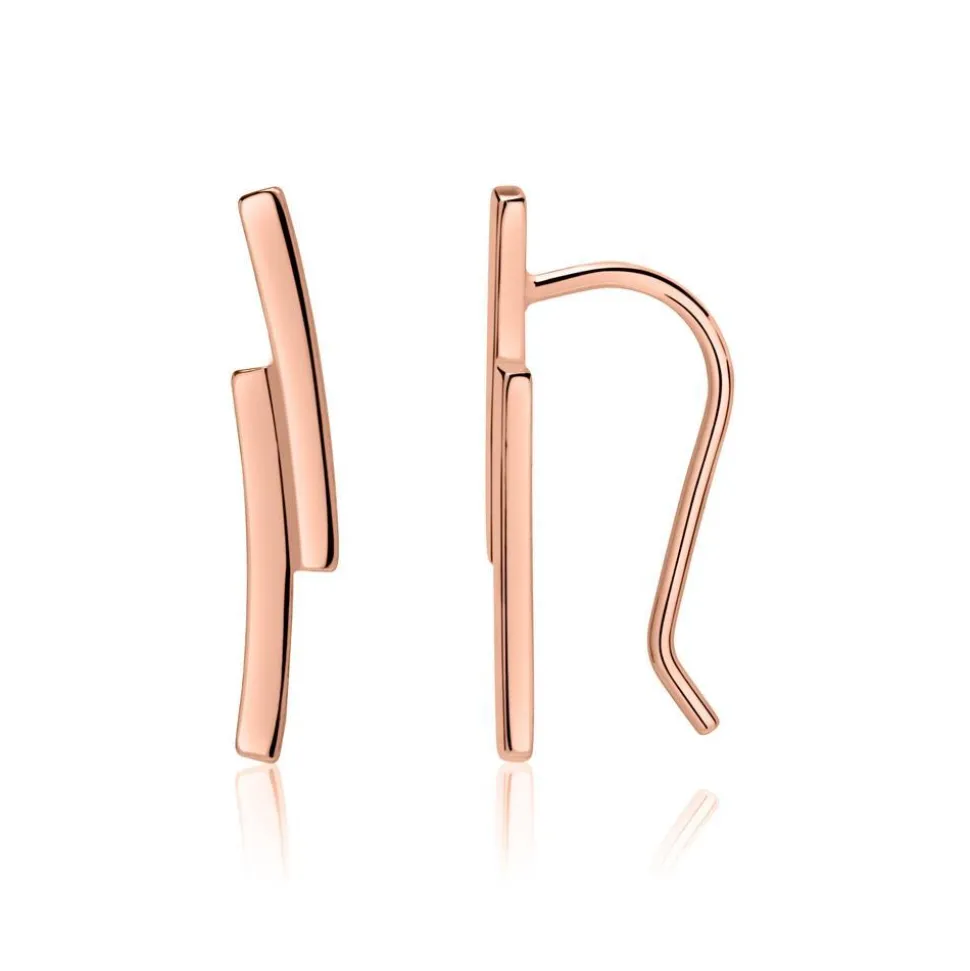 Rosévergoldete 925er Silber Ohrhänger LSE0035