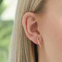 Rosévergoldete 925er Silber Ohrhänger LSE0035