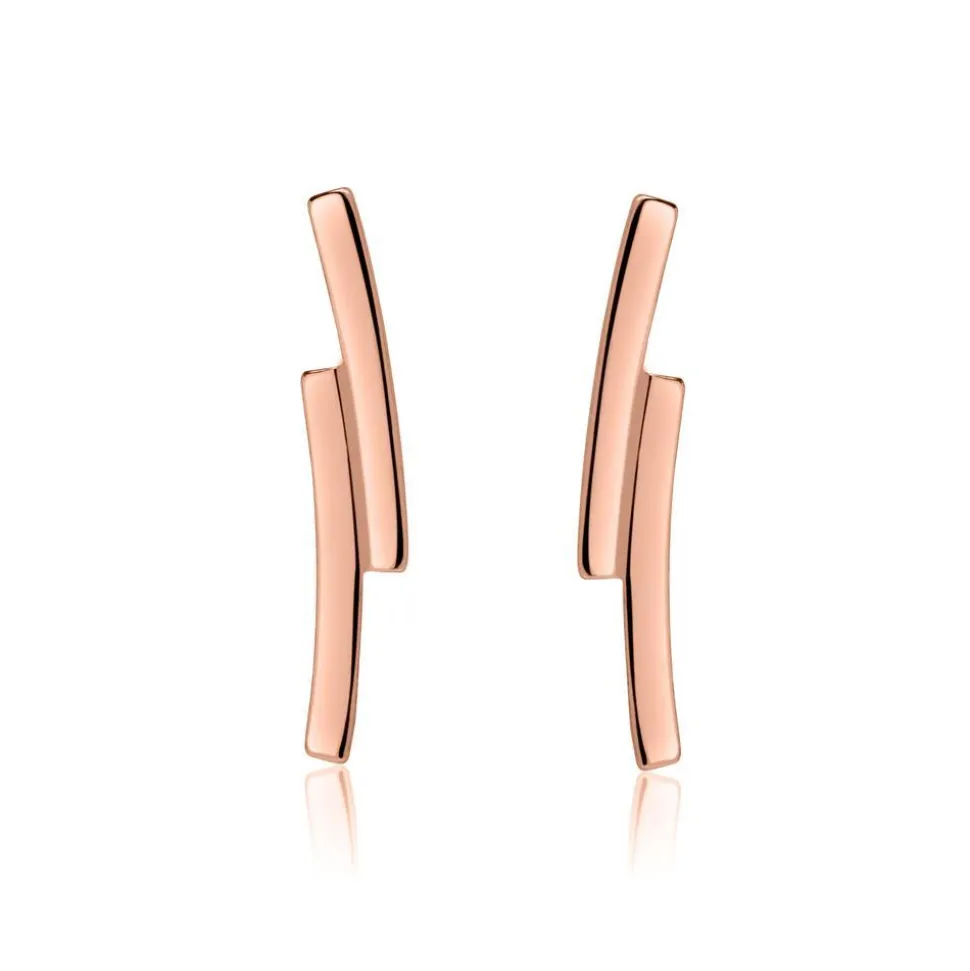 Rosévergoldete 925er Silber Ohrhänger LSE0035