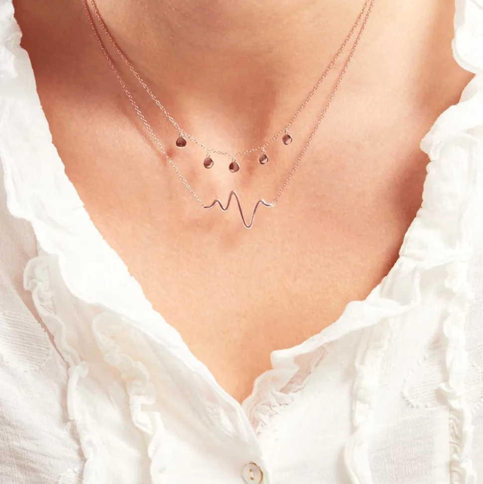 Rosévergoldete Kette 925er Silber gezackt LSN0005