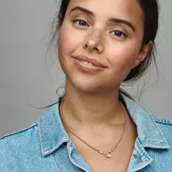 Rosévergoldete Kette mit Herzkarabiner, Moments 382451C00-45