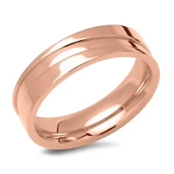 Rosévergoldete Trauringe mit Zirkoniabesatz R9226s