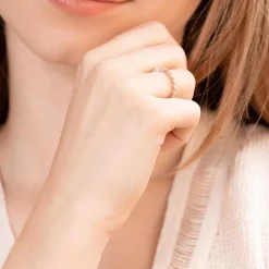 Rosévergoldeter 925er Silberring Zirkonia SR0420SL