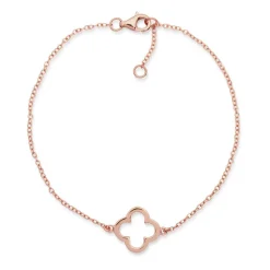 Rosé-vergoldetes 925 Silberarmband mit Anhänger LSB0006