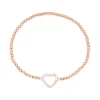 Rosévergoldetes 925er Silber Herzarmband Zirkonia SB0368