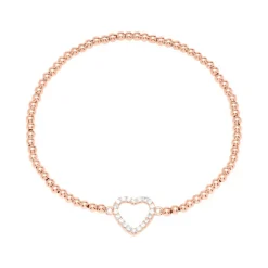 Rosévergoldetes 925er Silber Herzarmband Zirkonia SB0368
