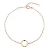 Rosévergoldetes 925er Silber Armband Kreis SB0404