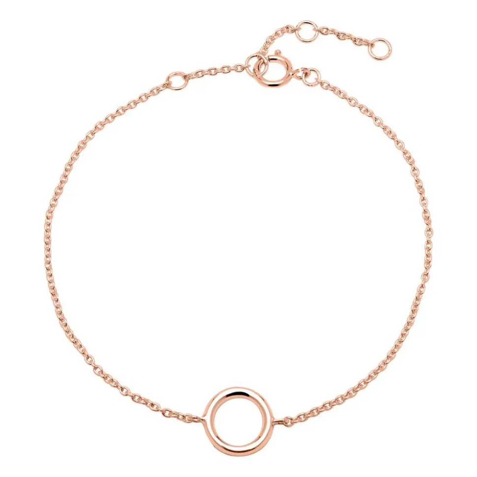 Rosévergoldetes 925er Silber Armband Kreis SB0404