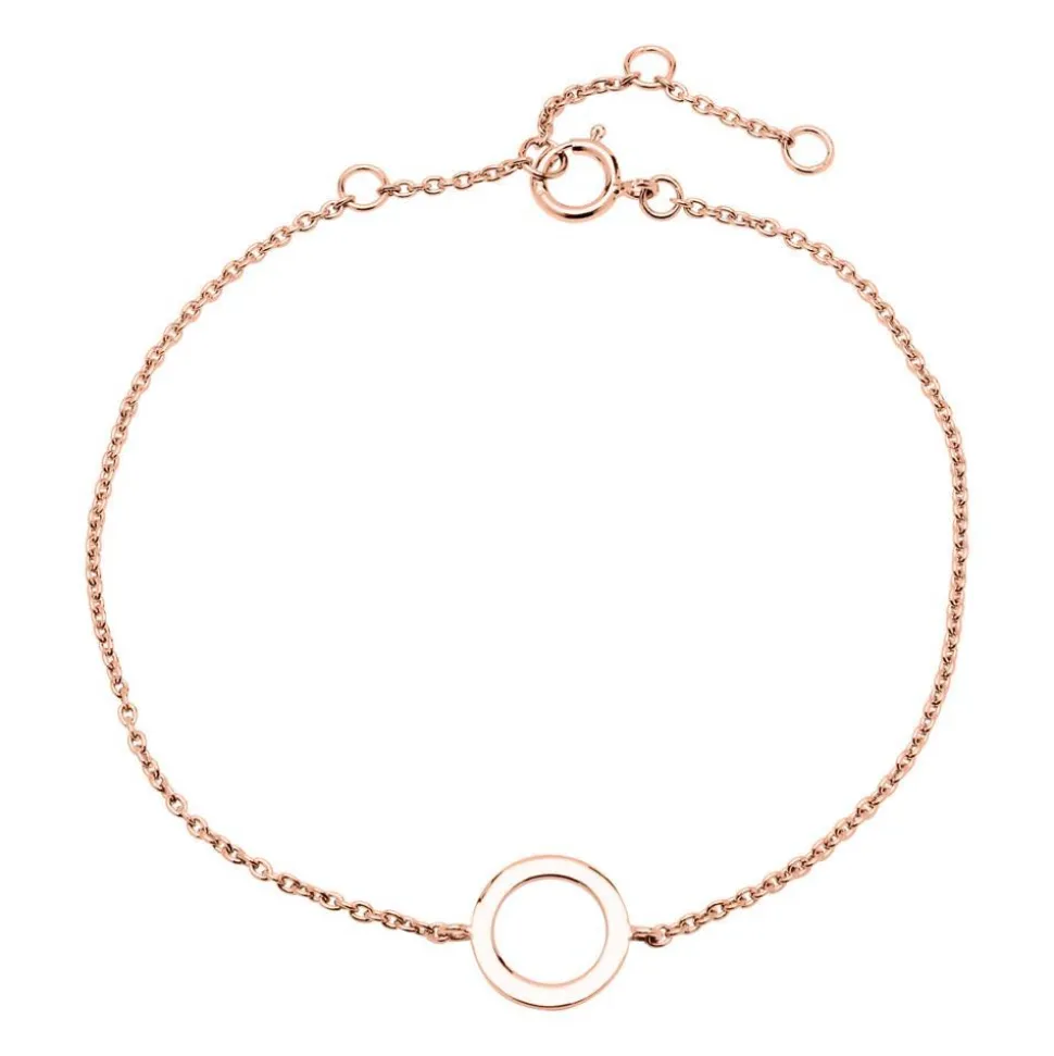 Rosévergoldetes 925er Silber Armband Kreis SB0404