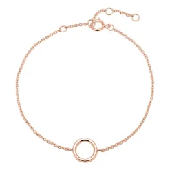 Rosévergoldetes 925er Silber Armband Kreis SB0404