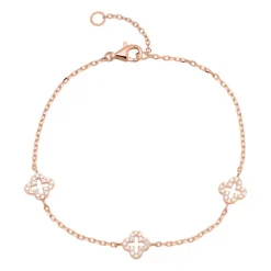 Rosévergoldetes 925er Silber Armband mit Zirkonia SB0354