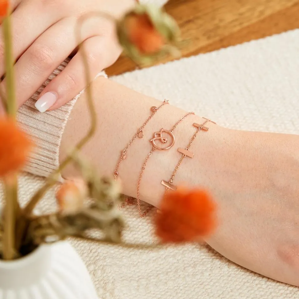 Rosévergoldetes Sterlingsilber Armband LSB0018