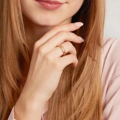 Rosévergoldetes Trauring-Set aus Edelstahl R9223s