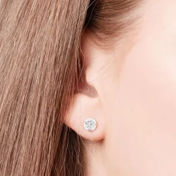 Runde Diamant-Ohrstecker 750er Weißgold 0,88 ct. BDE0001-18KWSL