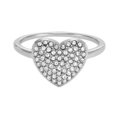 Sadie Glitz Heart Ring aus Edelstahl mit Kristallen JF04677040