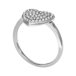 Sadie Glitz Heart Ring aus Edelstahl mit Kristallen JF04677040