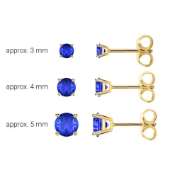 Saphir Ohrstecker für Damen aus 14-karätigem Gold BDE0022Sa-14KGSL