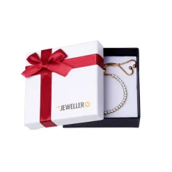 Schmucketui zum Verschenken mit roter Schleife GET0042