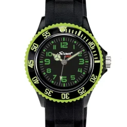 Schwarze Armbanduhr für Jungen aus Kunststoff, Silikon 280303000