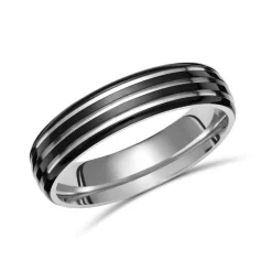 Schwarzer Ring Titan Ionic Black Plating TR0069SL