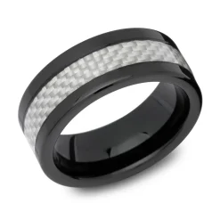 Schwarzer Wolframring Carbon robust TUR0033SL