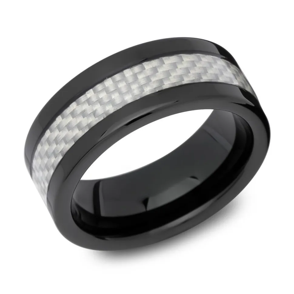 Schwarzer Wolframring Carbon robust TUR0033SL