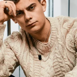 Schwarzes Dog Tag aus Edelstahl P5137SL