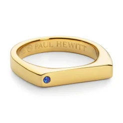 Signet Brilliant Cut Damenring aus 925er Silber, gold PH004276