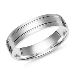 Silber Ring 925er Silber Glanzrillen 5 mm R8514SL