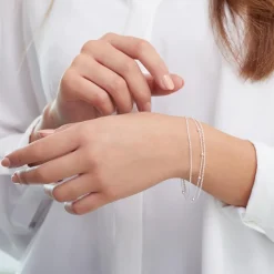 Silberarmband dreireihig mit Kugeln SB0302