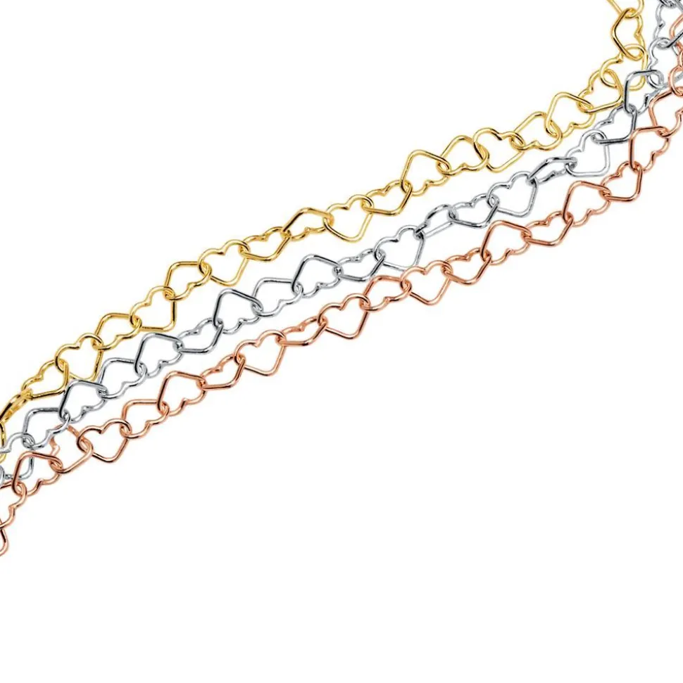 Silberarmband Herzen in Tricolor SB0300