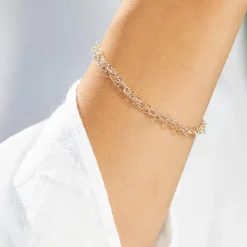 Silberarmband Herzen in Tricolor SB0300