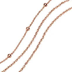 Silberarmband rosévergoldet mit Karabinerverschluss SB0303