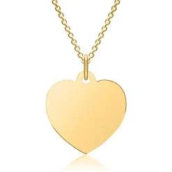 Silberkette mit Anhänger vergoldet gravierbar SP0333SLK