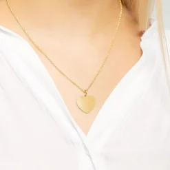 Silberkette mit Anhänger vergoldet gravierbar SP0333SLK