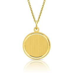 Silberkette mit Anhänger vergoldet gravierbar SP0339SLK