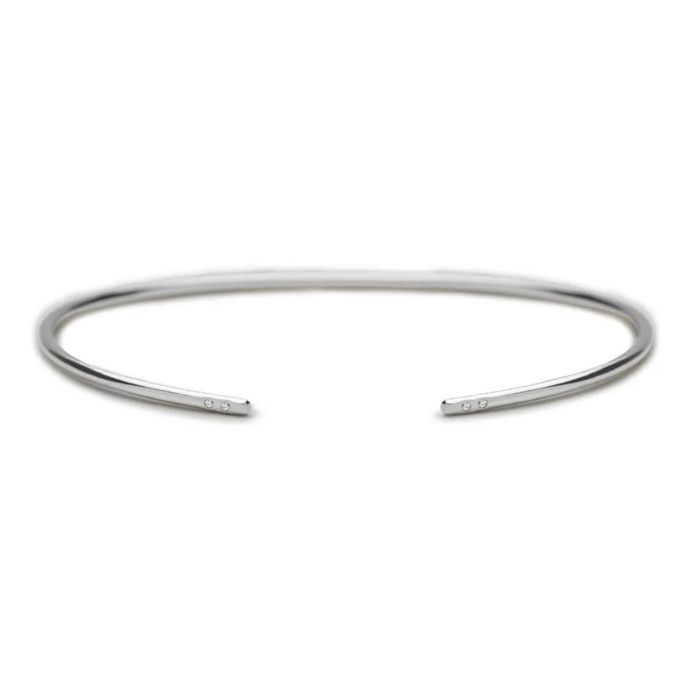 Silberner Armreif 925er Silber Zirkonia LSB0010